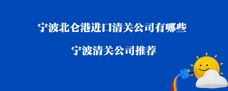 寧波北侖港進(jìn)口清關(guān)公司有哪些_寧波清關(guān)公司推薦