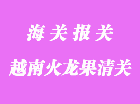 越南火龍果進口到國內口岸清關手續如何辦理