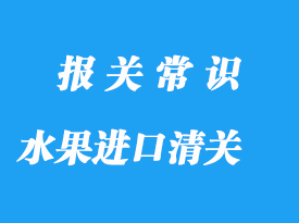 國外水果進(jìn)口清關(guān)流程手續(xù)看這里就了解啦